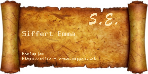 Siffert Emma névjegykártya